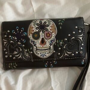 Embroidered Skull  Bag